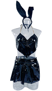 Disfraces de Fantasía Adorable Traje de <span class=keywords><strong>Conejita</strong></span> Conjunto de 3 Piezas con Sujetador, Falda y Diadema Seductor Conjunto de Lencería para <span class=keywords><strong>Mujer</strong></span> <span class=keywords><strong>Disfraz</strong></span> de Halloween - Product Image 6