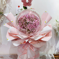 Kertas Pembungkus Bunga Grosir Motif Daisy Berlapis Emas OPP Kertas Floral Aksesoris Buket Kertas Desainer Perlengkapan Floral