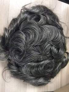 Emeda-Peluquín <span class=keywords><strong>para</strong></span> hombre, pelucas de pelo humano anudadas, piel fina, base de silicona, pelucas, <span class=keywords><strong>prótesis</strong></span> <span class=keywords><strong>para</strong></span> <span class=keywords><strong>hombres</strong></span> - Product Image 2