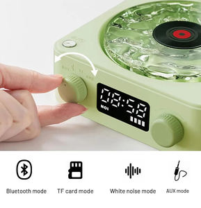 Factory Price Rgb Rhythm Light Waves <b>Vinyl</b> <b>Player</b> Bt <b>Speaker</b> with White Noise Retro Turntable Sleep Aid Vitrola Shaped - Product Image 5