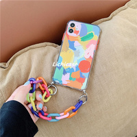 Funda móvil Lichicase Color Art Graffiti Wristband para Realme C53 C55 funda blanda de impacto antichoque