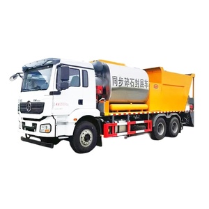 New Shacman 6x4 12CBM Synchronous Chip Sealer Truck Asphalt Gravel Bitumen <b>Spraying</b> for Road Construction - Product Image 1