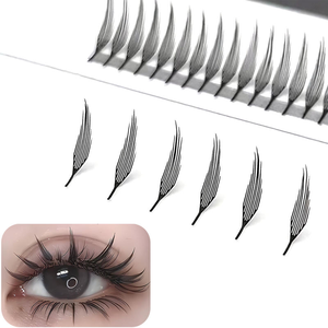 Faux cils super doux faits à la main, effet mat, pour fans d'anime, style Chunk <span class=keywords><strong>Premae</strong></span>, pour un look de cils pointus, style Comic Tower Spikes - Product Image 6