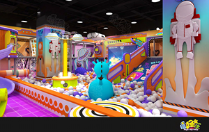 Parque Infantil Interior Personalizable con Temática de Exploración Espacial, con Tobogán y Piscina de Pelotas para Niños, Centros de Diversión - Product Image 3