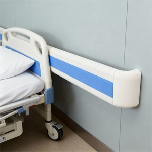 Corrimano Antibatterico da 140mm per Ospedali, Ignifugo B1, Protezione Antiurto per Pareti, Certificato CE per Progetti Medici ME SEA Asia Sud - Product Image 3