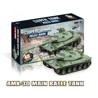 Bas prix 1/144 modèle kit Simulation bricolage blocs de construction en plastique assemblage militaire jouet véhicule réservoir bricolage jouets pour enfants voitures