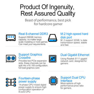 Soporte de placa base X79 S8 Dual CPU LGA2011 para Dual E5 V1/V2 <span class=keywords><strong>DDR3</strong></span> 1333/1866MHz 256G M.<span class=keywords><strong>2</strong></span> NVME SATA3 - Product Image 4