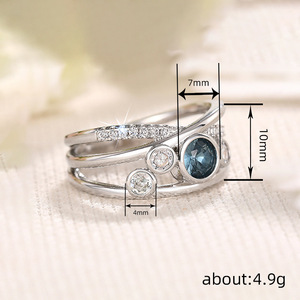 Anello con Design Geometrico Multistrato, Stile Colorato per Donne - Product Image 4