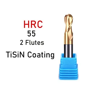 CNC <span class=keywords><strong>Router</strong></span> bit phay quá bóng mũi cacbua cuối nhà máy 2F r0.5 6mm 8mm 10mm - Product Image 6