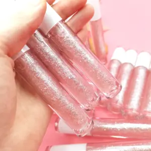 Toptan özel etiket vegan parlak lipgloss su geçirmez uzun ömürlü glitter pırıltılı dudak parlatıcısı