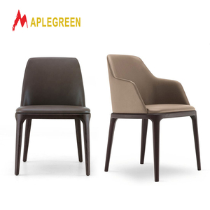 เก้าอี้ห้องอาหารหนังแฟชั่นใหม่เก้าอี้ร้านอาหารที่ทันสมัยชุดเก้าอี้ไม้พักผ่อนแบบนอร์ดิก - Product Image 4