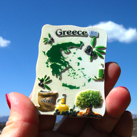 Prix compétitif d'usine Aimant de réfrigérateur personnalisé grèce Souvenirs Turist Magnete Del Frigorifero Grecia Forme Style magnétique
