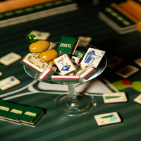Ensemble de Mahjong Américain de Luxe Personnalisé Thème New York 160 Pièces Logo Personnalisé Acrylique Moderne Durable Divertissement Vente en Gros