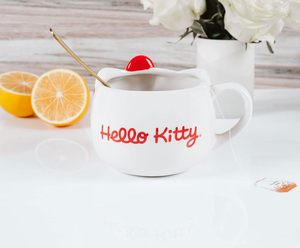 Usine personnalisée à la main 3d dessin animé tasses tasses à eau en céramique <span class=keywords><strong>Hello</strong></span> <span class=keywords><strong>Kitty</strong></span> visage en céramique 3D sculpté tasse - Product Image 3