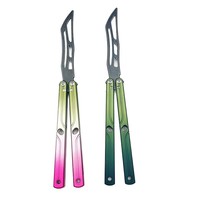 Couteau d'entraînement pliable en aluminium non affûté pour CSGO en extérieur, accessoire de jeu pour débutants, modèle en aluminium