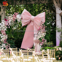 Décoration de fête de mariage élégante, grand nœud géant pour la toile de fond, accessoires pour événements, anniversaires, grand nœud rose