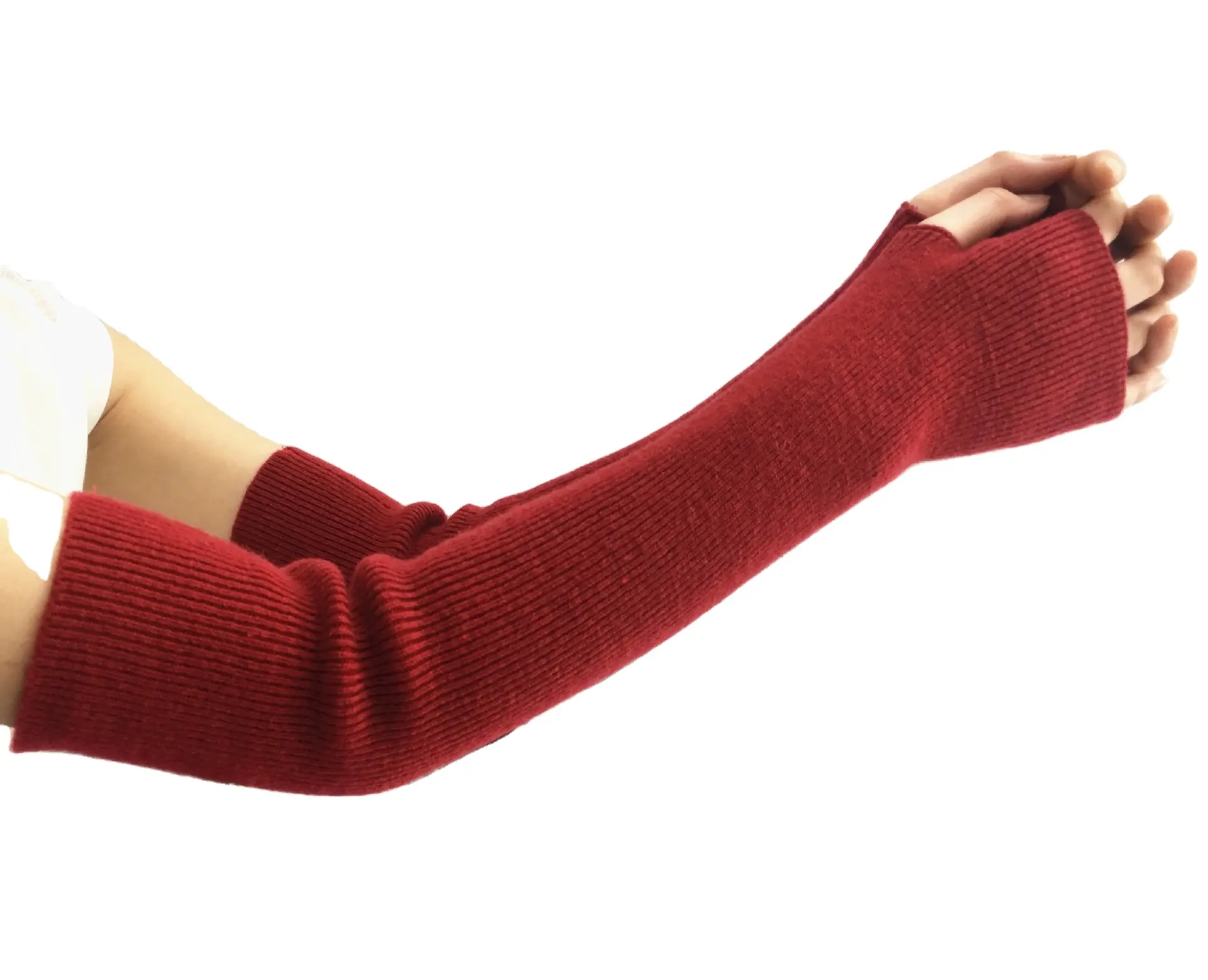 女性用ロングファッション暖かい高級ウールカシミア冬用手袋