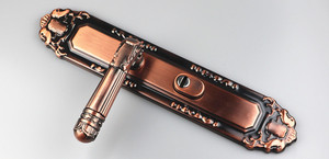 Nhôm xử lý nhôm cửa xử lý sắt Bảng điều chỉnh nhôm tay màu đỏ đồng lỗ khoảng cách 23.5 trên chống trộm cửa xử lý - Product Image 4