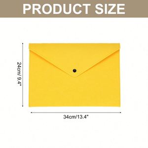 Custom Logo Office Soft Felt <b>A4</b> Envelope File <b>Folder</b> Snap Closure Document Organizer for Welcome Promotions Gifts - Product Image 2