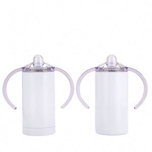 Gobelet isotherme à double paroi en acier inoxydable de 12 oz avec poignées pour bébé - Performance thermique de 6 à 12 heures - Utilisation à froid et à chaud - Product Image 1