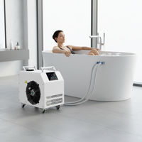 Refroidisseur d'eau pour bain de glace 2HP à usage extérieur avec compresseur et pompe, 1000L, refroidi par eau, pour machine de refroidissement et récupération stable