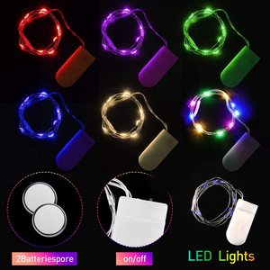 Giáng sinh đèn <span class=keywords><strong>Led</strong></span> Cổ Tích chuỗi đèn nút pin hoạt động mini dây Đồng đèn cho phát thải màu đỏ 2m trong nhà ngoài trời trang trí nội thất - Product Image 3