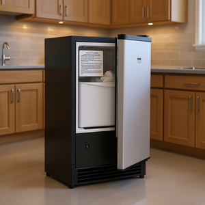 Máquina de hielo bajo mostrador Vevor, produce 25 libras de hielo en cubos por día, acero inoxidable, control por botón, integrada en refrigerador/congelador - Product Image 2