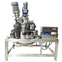 Réacteur de mélange et d'émulsification de liquides sous vide, chauffant, isolant et refroidissant, en acier inoxydable, personnalisé, directement de l'usine