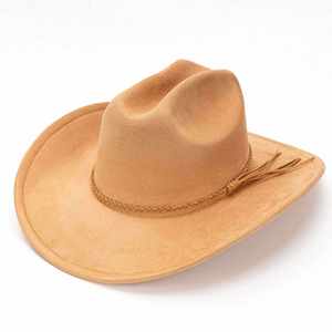 Sombrero Vaquero Occidental Nuevo 2025 de Gamuza con Borde Curvado para Hombre y Mujer, Sombrero Étnico para Viajes al Aire Libre - Product Image 1