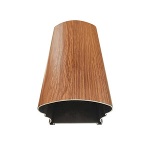 Aluminum Profile Wood Grain Handrail Extrusion 6063 Aluminum Alloy For Corridor Railing Customization - Product Image 4
