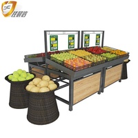 High-End Duurzaam Fruit En Groente Display Rack Vers Fruit Display Plank Voor Verkoop Op Maat Gemaakte Supermarkt Schappen Metalen Plank