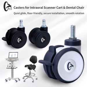 M8 M12 M10 Rollen <span class=keywords><strong>2</strong></span>/<span class=keywords><strong>2</strong></span>,5/3 Zoll Bewegliche Räder Verriegelbare Räder Schwerlast-Medizinische Rollen für Mobile Zahnarztwagen - Product Image 3