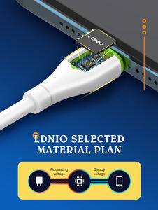 LDNIO LS571 - Cargador de Teléfono USB de Carga Rápida de 30 W <span class=keywords><strong>Tipo</strong></span> <span class=keywords><strong>C</strong></span> 2.4A, <span class=keywords><strong>Cable</strong></span> de Datos <span class=keywords><strong>Original</strong></span> para <span class=keywords><strong>iPhone</strong></span> - Product Image 4