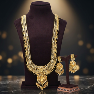 Wholesale 14K 18K 24K Gold Filled Forming Long <b>Bridal</b> Jewelry Set, Traditional Long Jewelry Set, Brass Gold Fashion Jewelry Set. - Product Image 3