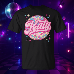 T-shirt rétro personnalisé Katy Disco 80S - Product Image 3