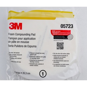 Disque <span class=keywords><strong>de</strong></span> ponçage en mousse <span class=keywords><strong>3M</strong></span> 05723 <span class=keywords><strong>de</strong></span> 8 pouces, <span class=keywords><strong>tampon</strong></span> en éponge à haute résilience pour le <span class=keywords><strong>polissage</strong></span> automobile, dos à boucles et crochets, film TPU personnalisable OEM - Product Image 1