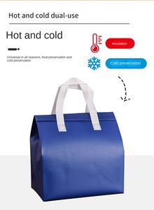 Sac isotherme jetable personnalisable en non-tissé pour la restauration rapide, emballage pour sandwichs, pains, biscuits, en aluminium recyclable - Product Image 4
