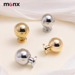 Wholesale Mirror Polished Solid Brass Round Ball Cabinet <strong>Knob</strong> <strong>Drawer</strong> Pull for Luxury Vanity Closet Household Furniture - Product Image 1