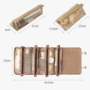 Bolsa de Maquillaje 4 en 1 de Gran Capacidad, Compartimentos Premium, para Colgar en la Pared, Multifuncional, Impermeable, con Cierre, Portátil, para Viajes - Product Image 3