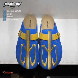 OEM/ODM, mules et sabots en cuir pour femmes, design personnalisé, broderie <span class=keywords><strong>de</strong></span> logo - Product Image 5