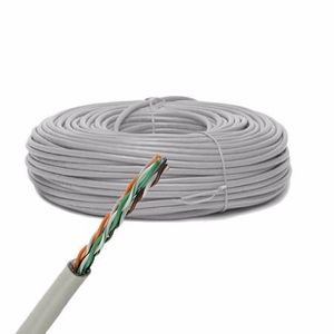 Cable de red Cat.6 UTP Rígido AWG24 para exteriores, 305 m, ideal para instalaciones de red en exteriores, velocidad y resistencia. - Product Image 1