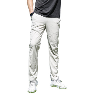 Pantalon de sport pour homme Yalutu, séchage rapide, blanc ivoire, respirant, coupe droite, protection UV, randonnée, cyclisme, été - Product Image 5