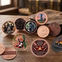 Pièce de monnaie en cuivre personnalisée par le fabricant, pièce de monnaie en cuivre 3D gravée, pièce de monnaie en cuivre massif émaillé pur 1 oz 5 oz pour souvenir touristique ou cadeau