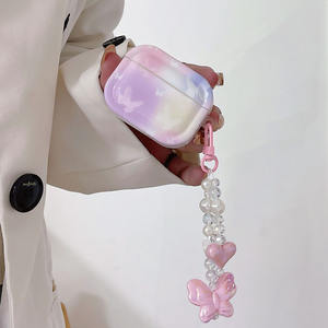 INS esthétique papillon Halo étui de coloration pour AirPods Pro 2 écouteur boîte <span class=keywords><strong>Coque</strong></span> pour <span class=keywords><strong>Air</strong></span> pods <span class=keywords><strong>3</strong></span> 1 couverture cristal coeur porte-clés - Product Image 5