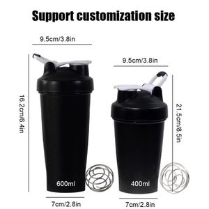Wholesale Customized logo Personalized 400ML 600ML <b>Shaker</b> Cup Gym Sports Plastic PP Protein Promotion Gift <b>Shaker</b> Water <b>Bottle</b> - Product Image 2