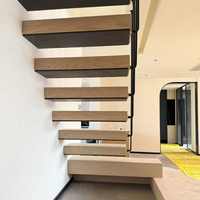 VIKO 2025 Ventes directes d'usine Design d'intérieur minimaliste moderne Boîte en chêne Escalier flottant personnalisé