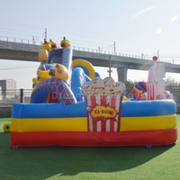 Château gonflable en PVC avec toboggan et jeu d'obstacles, combo château gonflable pour sauter