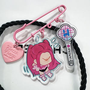 Kpop cacciatori di demoni spilla in acrilico abbigliamento charm rosa cuori <span class=keywords><strong>vendita</strong></span> calda portachiavi Rumi <span class=keywords><strong>Mira</strong></span> Zoey borsa abbigliamento spilla bagstalle - Product Image 5