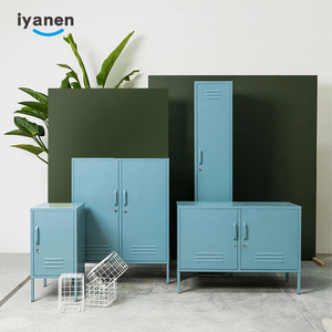 IYANEN Đồ Nội Thất Gia Đình Tùy Chỉnh Lắp Ráp Màu Vàng Kim Loại Dọc 1 Cửa Lưu Trữ Locker Với Bên Trong Kệ - Product Image 5
