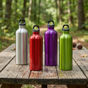 Botella de Agua Deportiva Superventas de Boca Ancha, Doble Pared, Personalizada, de Acero Inoxidable Aislada al Vacío, Ecológica, con Posavasos de Paja India - Product Image 1